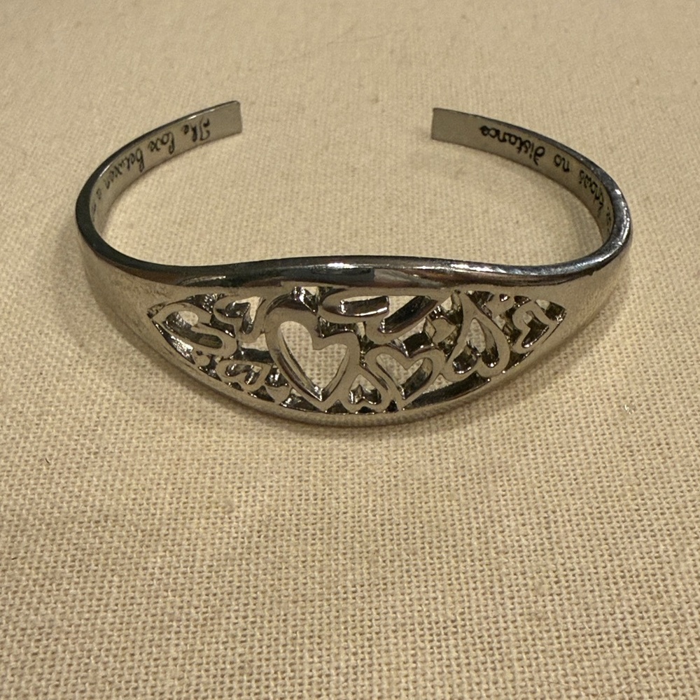 Bracelet Mother/Daughter Silver Heart Cutout